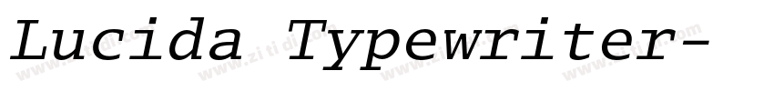 Lucida Typewriter字体转换